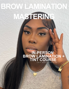 IN PERSON BROW LAMINATION + TINT MASTERING